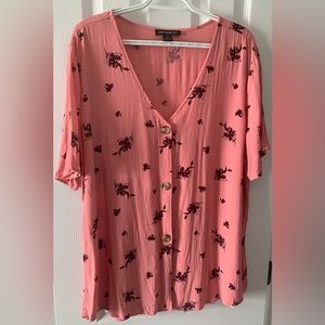 Something Navy x Nordstrom Floral Button down shirt